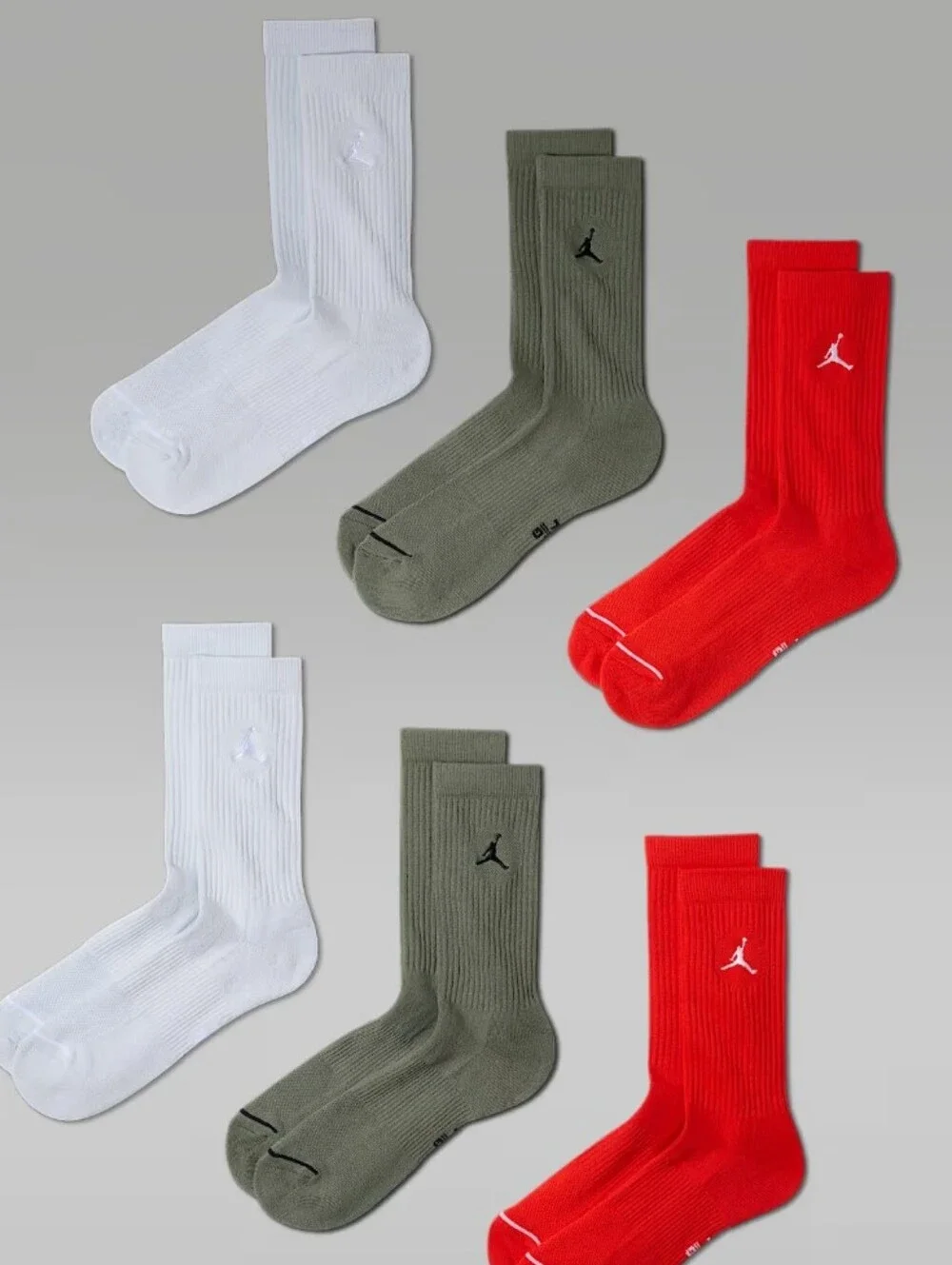 Jordan 6-PK Everyday Crew Athletic Socks